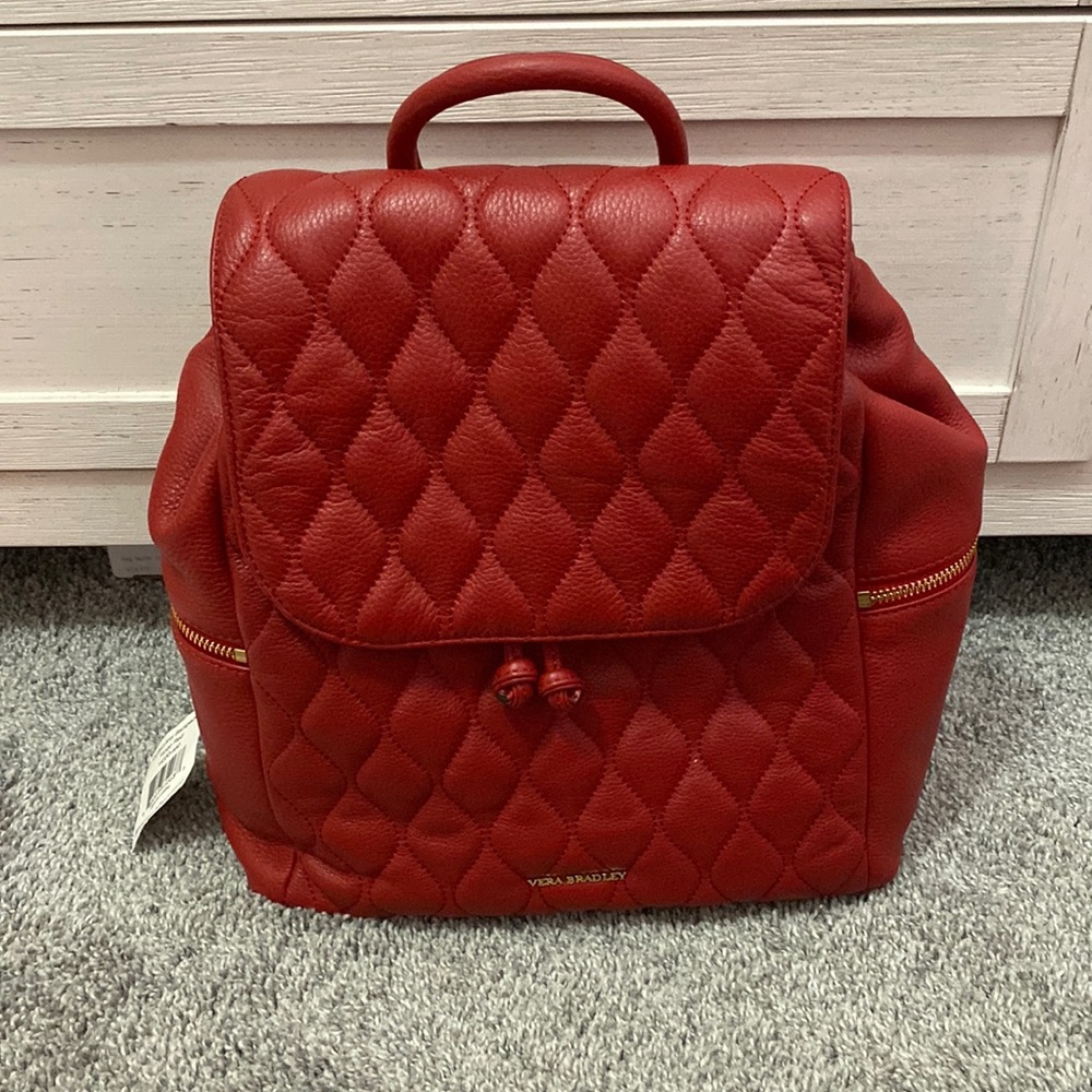 Vera Bradley Quilted Amy Backpack Tango Red